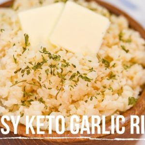 Cozy, Comforting Keto Garlic Rice Made In A Rice Cooker (Easy Keto Recipe) - Keto Comfort Foods