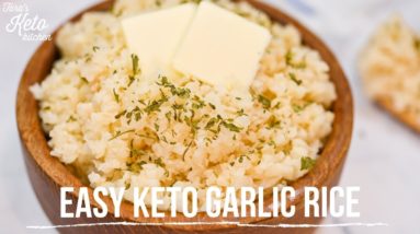 Cozy, Comforting Keto Garlic Rice Made In A Rice Cooker (Easy Keto Recipe) - Keto Comfort Foods