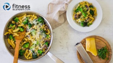Easy 20 Minute Dinner: Healthy Broccoli and Mushroom Pasta
