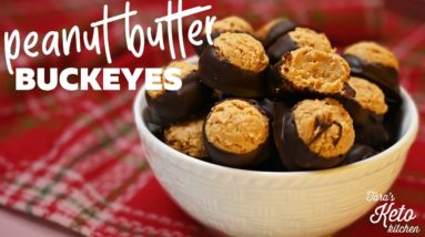 Low-Carb Peanut Butter Buckeyes 🎄The Perfect Keto Christmas Candy | 1 Net Carb Per Buckeye