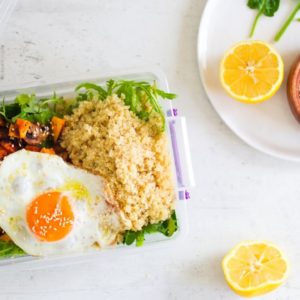 Healthy packed lunch idea: Veggie & sweet potato quinoa salad