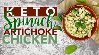 Instant Pot Keto Spinach Artichoke Chicken Bowl