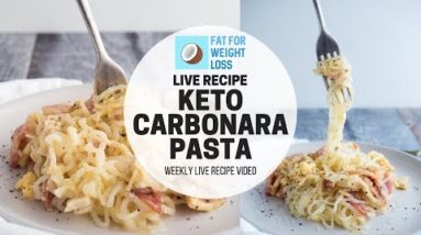 Keto Carbonara Pasta Recipe - LIVE