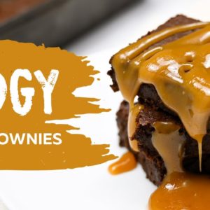 Fudgy Keto Brownies With Gooey Keto Salted Caramel Sauce | Easy One Bowl Fudgy Keto Brownies